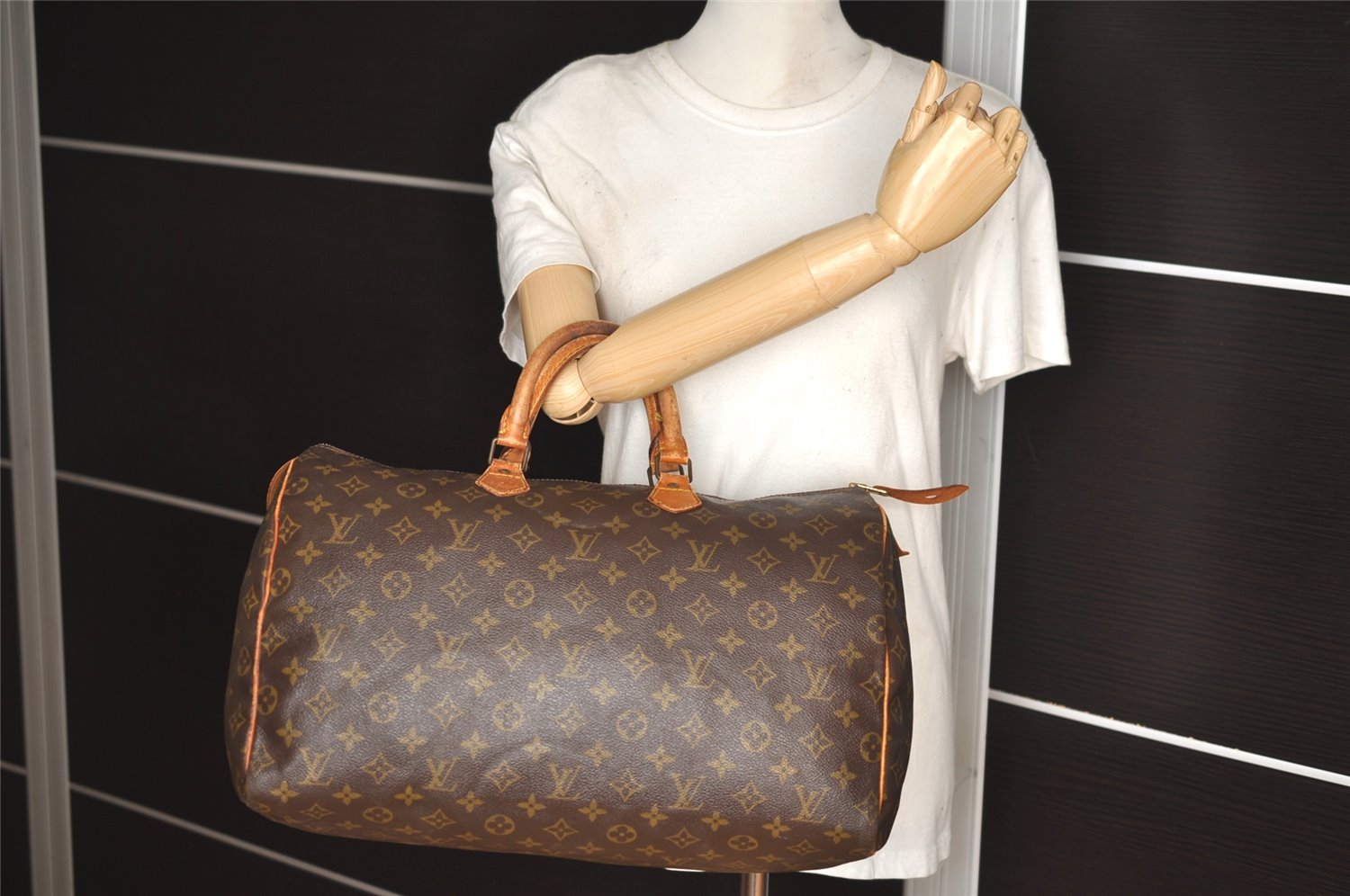 Authentic Louis Vuitton Monogram Speedy 40 Hand Boston Bag M41522 LV 2491I