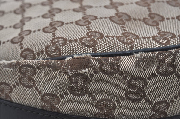 Authentic GUCCI Twins Shoulder Bag GG Canvas Leather 232962 Brown Junk 2492I