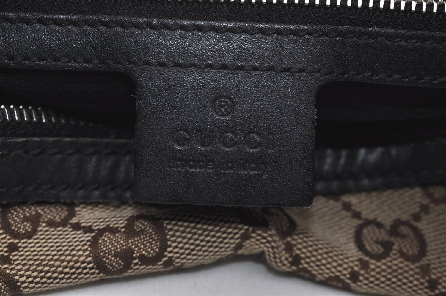 Authentic GUCCI Twins Shoulder Bag GG Canvas Leather 232962 Brown Junk 2492I