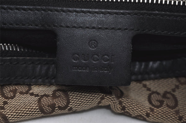 Authentic GUCCI Twins Shoulder Bag GG Canvas Leather 232962 Brown Junk 2492I