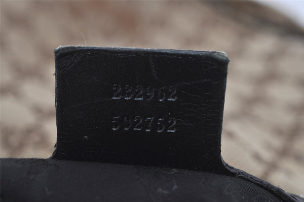 Authentic GUCCI Twins Shoulder Bag GG Canvas Leather 232962 Brown Junk 2492I