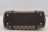 Authentic GUCCI Abbey Shoulder Tote Bag GG Canvas Leather 141470 Brown 2492J