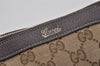 Authentic GUCCI Abbey Shoulder Tote Bag GG Canvas Leather 141470 Brown 2492J