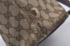 Authentic GUCCI Abbey Shoulder Tote Bag GG Canvas Leather 141470 Brown 2492J