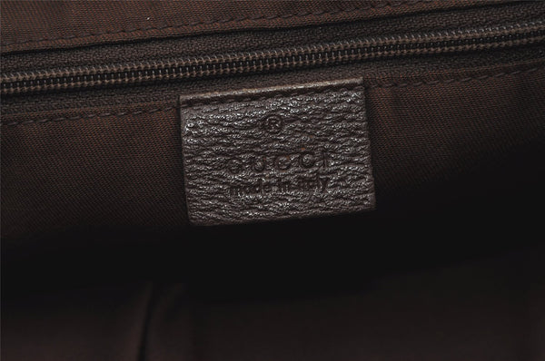 Authentic GUCCI Abbey Shoulder Tote Bag GG Canvas Leather 141470 Brown 2492J