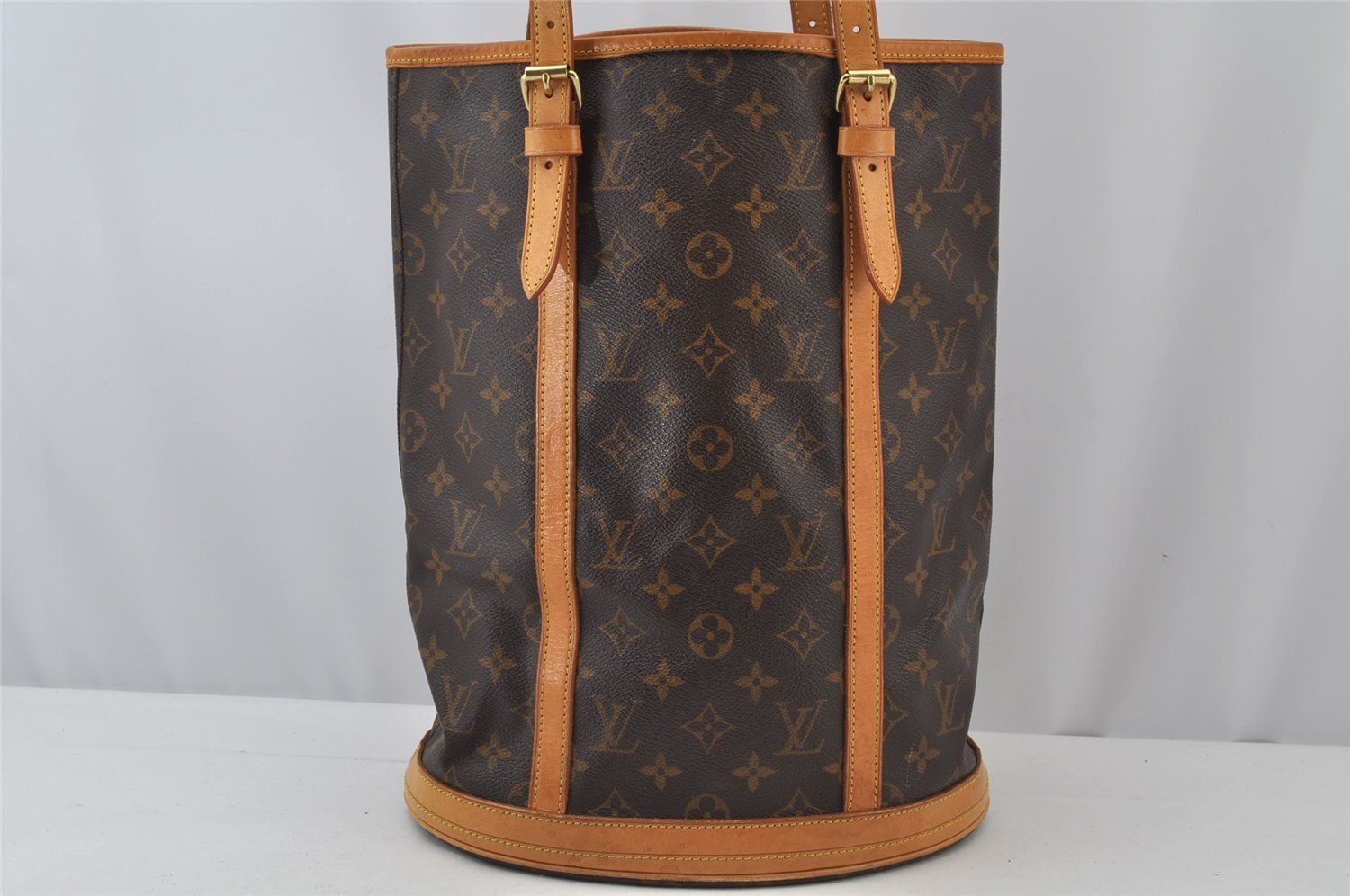 Authentic Louis Vuitton Monogram Bucket GM Shoulder Tote Bag M42236 Junk 2494J