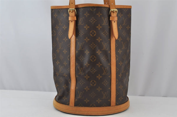 Authentic Louis Vuitton Monogram Bucket GM Shoulder Tote Bag M42236 Junk 2494J