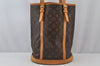 Authentic Louis Vuitton Monogram Bucket GM Shoulder Tote Bag M42236 Junk 2494J