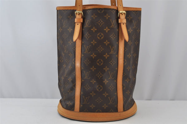 Authentic Louis Vuitton Monogram Bucket GM Shoulder Tote Bag M42236 Junk 2494J