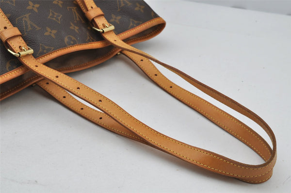 Authentic Louis Vuitton Monogram Bucket GM Shoulder Tote Bag M42236 Junk 2494J