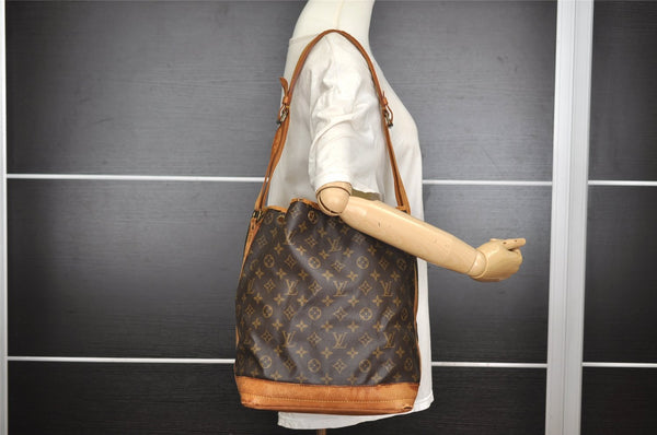 Authentic Louis Vuitton Monogram Noe Shoulder Drawstring Bag M42224 LV 2495I