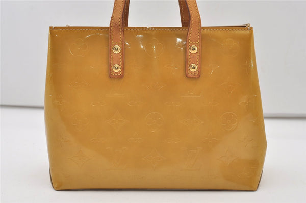 Authentic Louis Vuitton Vernis Reade PM Hand Tote Bag Yellow M91334 LV 2496J