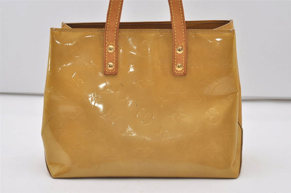 Authentic Louis Vuitton Vernis Reade PM Hand Tote Bag Yellow M91334 LV 2496J