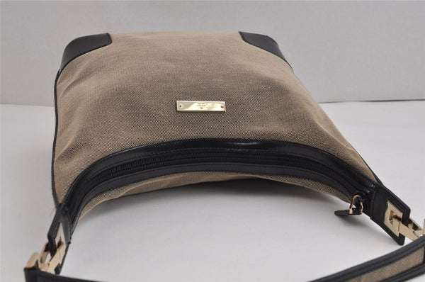 Authentic GUCCI Shoulder Bag Purse GG Canvas Leather 0014204 Beige 2498J