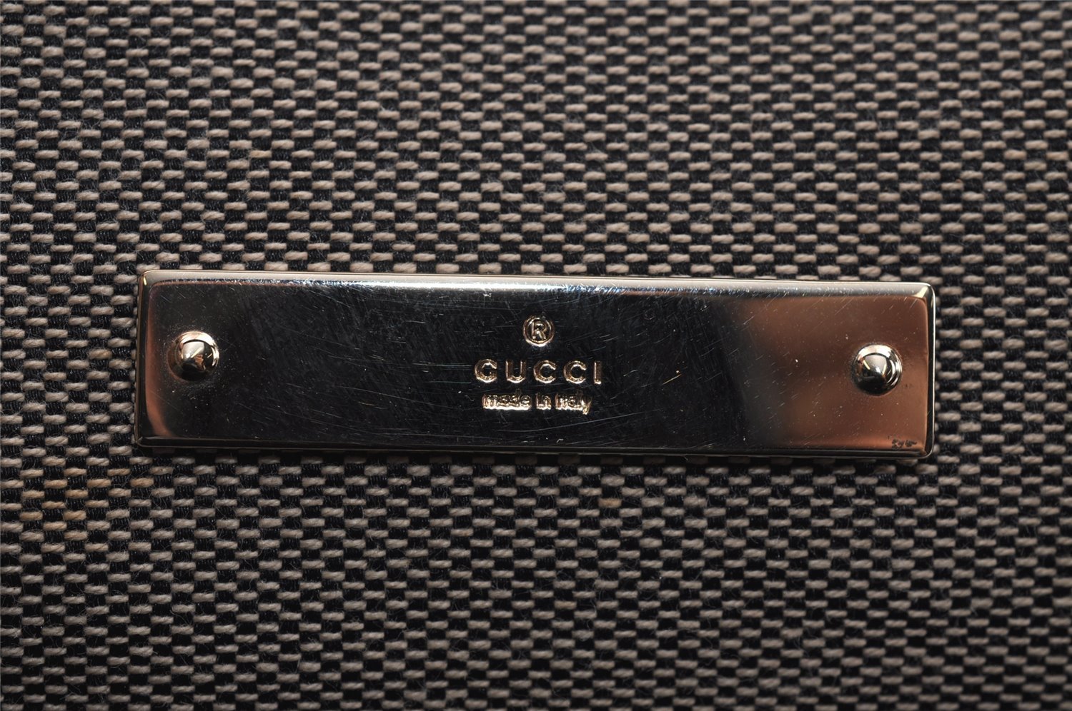 Authentic GUCCI Shoulder Bag Purse GG Canvas Leather 0014204 Beige 2498J