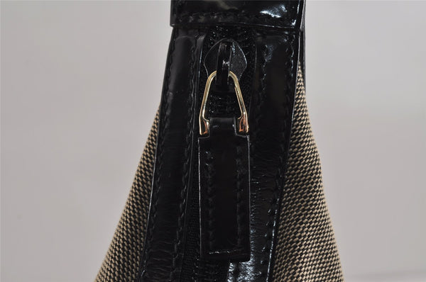 Authentic GUCCI Shoulder Bag Purse GG Canvas Leather 0014204 Beige 2498J