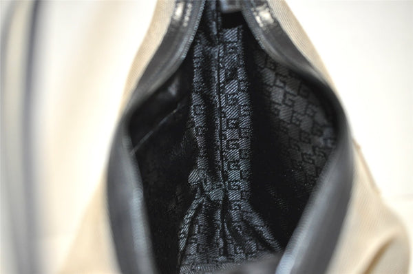 Authentic GUCCI Shoulder Bag Purse GG Canvas Leather 0014204 Beige 2498J