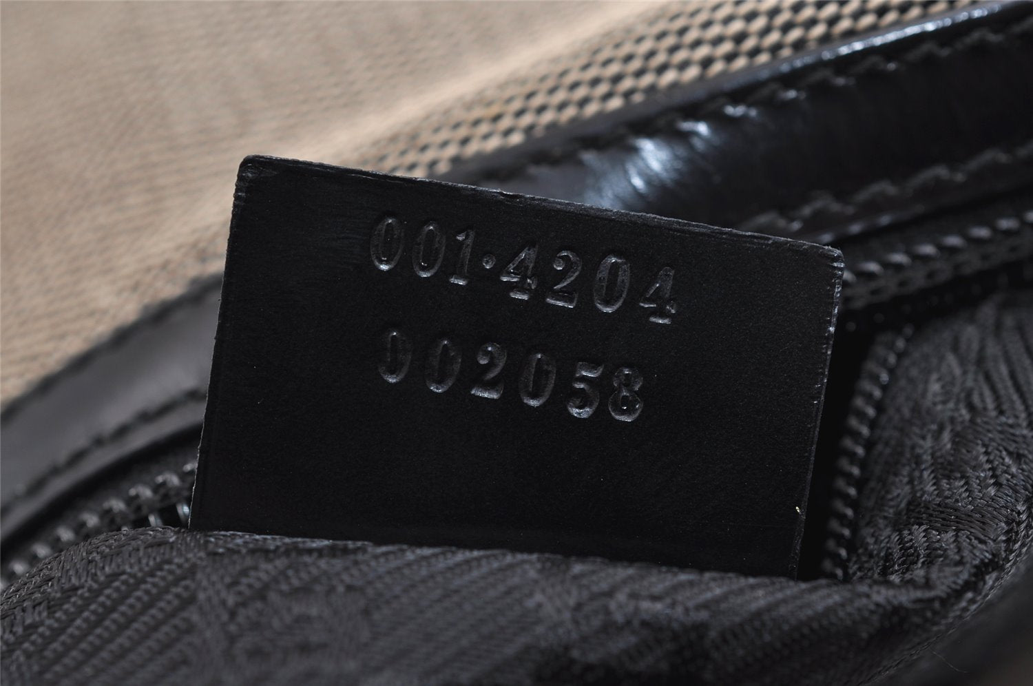 Authentic GUCCI Shoulder Bag Purse GG Canvas Leather 0014204 Beige 2498J