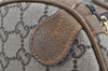 Authentic GUCCI Vintage GG Plus Hand Boston Bag GG PVC Leather Brown Junk 2500I