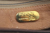 Authentic GUCCI Vintage GG Plus Hand Boston Bag GG PVC Leather Brown Junk 2500I