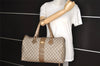 Authentic GUCCI Vintage GG Plus Hand Boston Bag GG PVC Leather Brown Junk 2500I