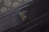 Authentic GUCCI Vintage Shoulder Hand Tote Bag GG PVC Leather 114595 Brown 2500J