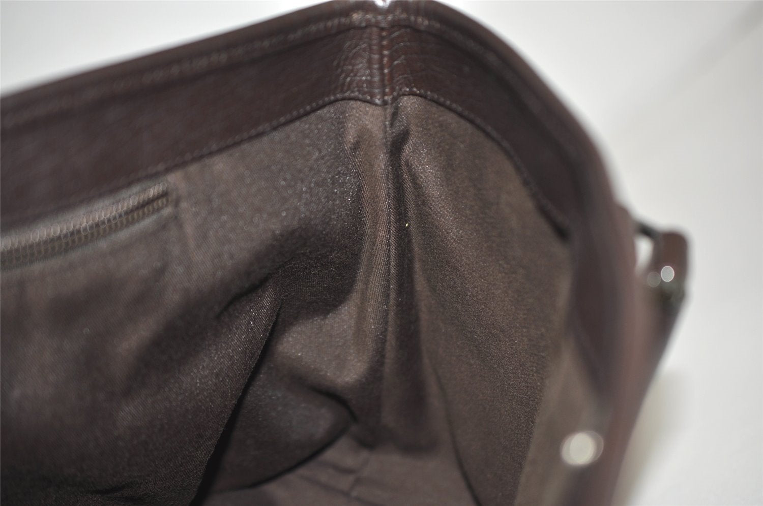 Authentic GUCCI Vintage Shoulder Hand Tote Bag GG PVC Leather 114595 Brown 2500J