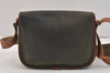 Authentic Burberrys Leather Shoulder Cross Body Bag Purse Green Junk 2500K