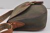 Authentic Burberrys Leather Shoulder Cross Body Bag Purse Green Junk 2500K