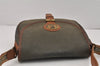 Authentic Burberrys Leather Shoulder Cross Body Bag Purse Green Junk 2500K
