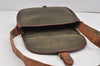 Authentic Burberrys Leather Shoulder Cross Body Bag Purse Green Junk 2500K