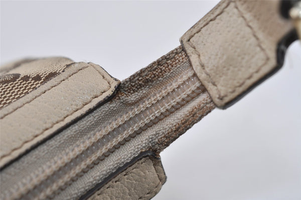 Authentic GUCCI Abbey Shoulder Hand Bag GG Canvas Leather 145750 Brown 2501I