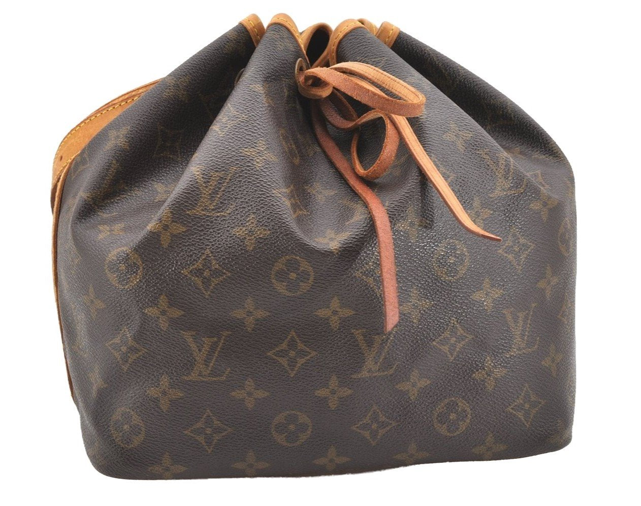 Authentic Louis Vuitton Monogram Petit Noe M42226 Shoulder Drawstring Bag 2501J