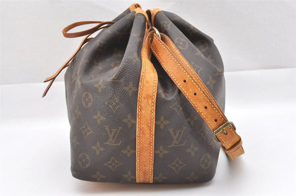 Authentic Louis Vuitton Monogram Petit Noe M42226 Shoulder Drawstring Bag 2501J