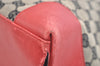 Authentic GUCCI Vintage Hand Tote Bag GG Canvas Leather 0021121 Black Red 2501K