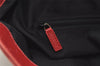 Authentic GUCCI Vintage Hand Tote Bag GG Canvas Leather 0021121 Black Red 2501K