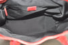 Authentic GUCCI Vintage Hand Tote Bag GG Canvas Leather 0021121 Black Red 2501K