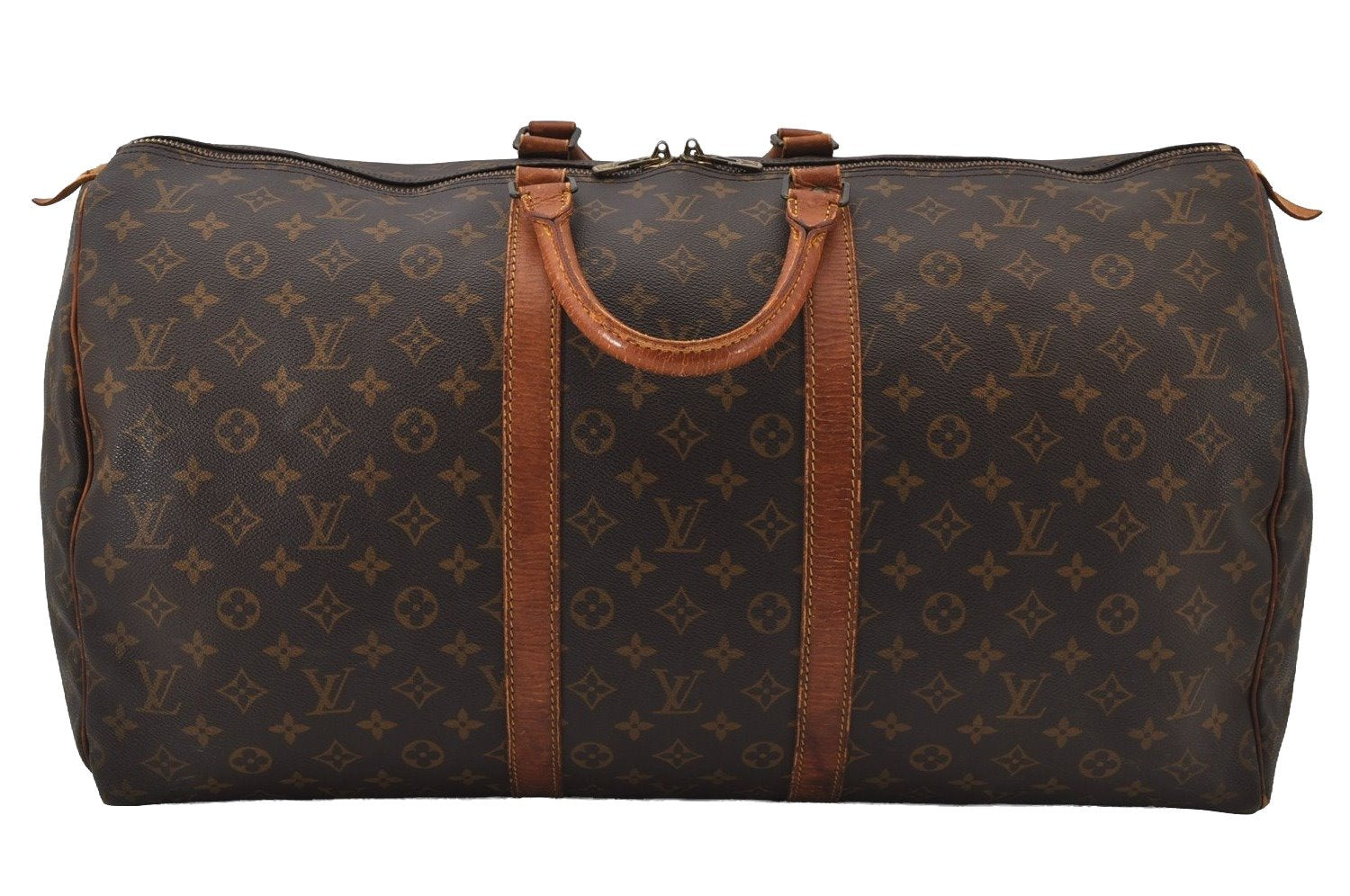 Authentic Louis Vuitton Monogram Keepall 55 Travel Boston Bag M41424 LV 2502J