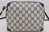 Authentic GUCCI Shoulder Cross Body Bag Purse GG PVC Leather Navy Blue 2503K