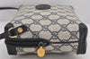 Authentic GUCCI Shoulder Cross Body Bag Purse GG PVC Leather Navy Blue 2503K