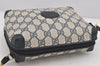 Authentic GUCCI Shoulder Cross Body Bag Purse GG PVC Leather Navy Blue 2503K