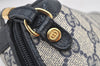 Authentic GUCCI Shoulder Cross Body Bag Purse GG PVC Leather Navy Blue 2503K