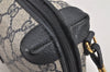 Authentic GUCCI Shoulder Cross Body Bag Purse GG PVC Leather Navy Blue 2503K