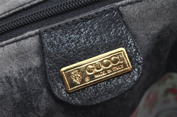 Authentic GUCCI Shoulder Cross Body Bag Purse GG PVC Leather Navy Blue 2503K