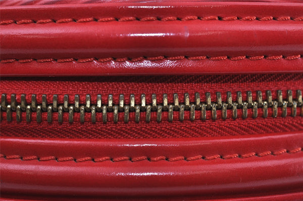 Authentic Louis Vuitton Epi Cannes Red Cosmetic Hand Bag Purse M48037 LV 2504I