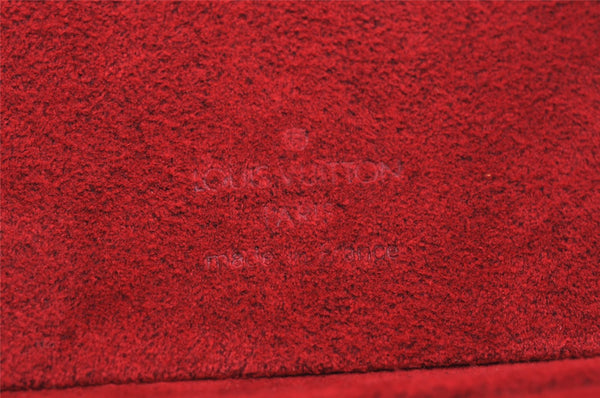 Authentic Louis Vuitton Epi Cannes Red Cosmetic Hand Bag Purse M48037 LV 2504I