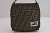 Authentic FENDI Zucca Shoulder Hand Bag Purse Nylon Leather Brown 2504J