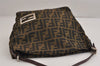 Authentic FENDI Zucca Shoulder Hand Bag Purse Nylon Leather Brown 2504J