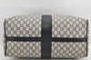 Authentic GUCCI GG Plus PVC Leather Vintage Boston Hand Bag Navy Blue 2504K