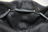Authentic GUCCI Drawstring Hand Bag Purse Canvas Leather 0391053 Black 2505I